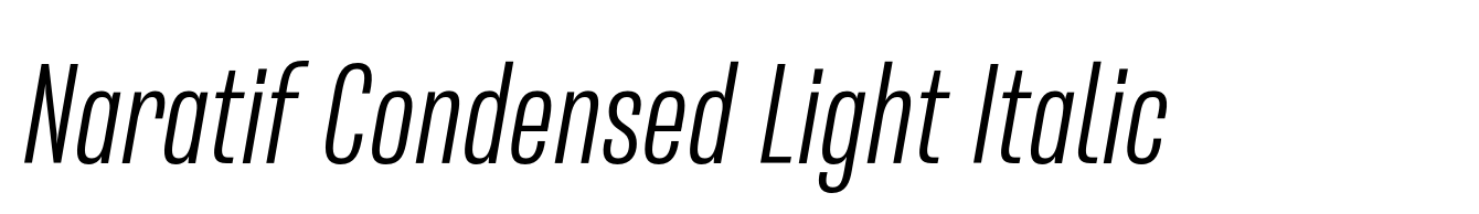 Naratif Condensed Light Italic